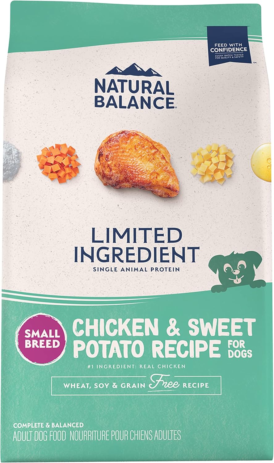 Natural Balance Limited Ingredient Small Breed Adult Grain-Free Dry Dog Food, Chicken & Sweet Potato Recipe, 12 Pound (Pack of 1)