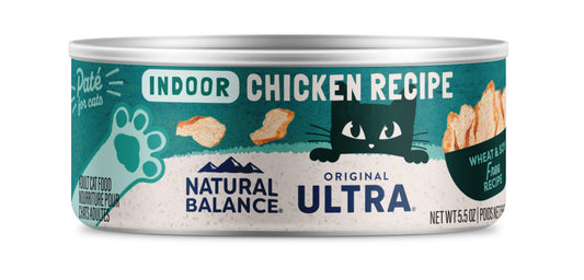 Natural Balance Pet Foods Original Ultra Indoor Canned Cat Food Chicken, 24ea/5.5 oz