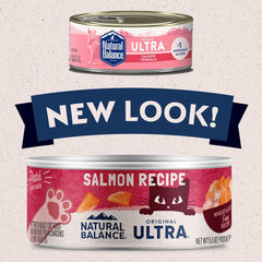 Natural Balance Ultra Premium Wet Cat Food 24 Cans, Protein Options Include Chicken, Salmon or Ocean Fish