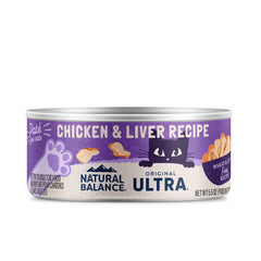 Natural Balance Pet Foods Original Ultra Canned Cat Food Chicken & Liver, 24ea/5.5 oz