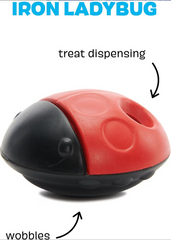 Bark Super Chewer The Iron Ladybug Dog Toy Small / Medium
