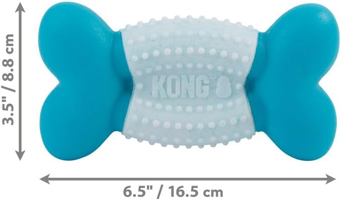 KONG Duets Dental Dog Toy - Raised Nubs with Dual Textures to Clean Teeth and Freshen Breath