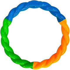 KONG Twistz High-Viz Ring - Durable Fetch and Tug Toy with Highly Visible Colors - Dog Toy