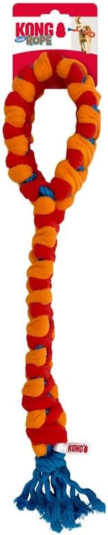 KONG Rope Rally Tug and Play Dog Toy - Woven Fleece Durable Toy for Shaking, Fetching, Tugging (Tug)