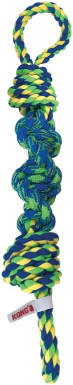 KONG Rope Bunji Dog Toy - Assorted Colors - Springy Elastic Knotty Rope with Loops for Interactive Tug