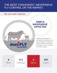 JustiFLY® Fly-A-Salt – Mineral Salt with Feed-Through Fly Control