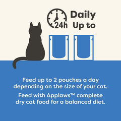 Applaws Natural Tuna Fillet Mousse Wet Cat Food Pouches – 12 Pack (2.47 oz Pouches)