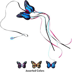 KONG Butterfly Teaser Wand - with Ribbons and Crackling Noise - Cat Toy