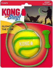 KONG Bunji High-Viz Brightly Colored Glow in The Dark High Visibility Fetch and Retrieve Durable Bouncy Ball Assorted