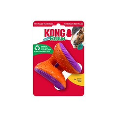 KONG Rerun Whoosh Ball for Dogs, Treat-Holding Fetch Toy, Unique Whooshing Sound, Erratic Bounce, Dental Nubs to Prevent Plaque, Stuff Dog Treats, For Chewing, Fetching