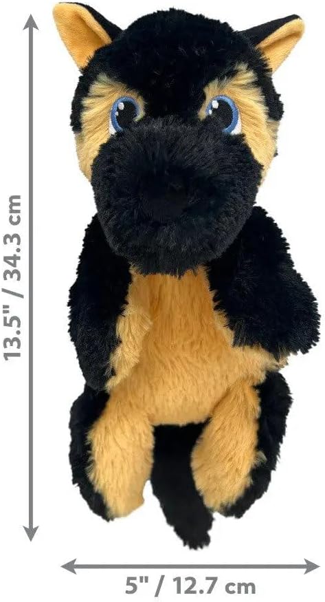 KONG Comfort Pups Low Stuffing Plush Fur and Crinkly Noise with Squeaker (Fritz)