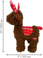 KONG - Christmas Sherps Reindeer - Indoor Cuddle Squeaky Plush Dog Toy