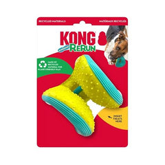 KONG Rerun Whoosh Ball for Dogs, Treat-Holding Fetch Toy, Unique Whooshing Sound, Erratic Bounce, Dental Nubs to Prevent Plaque, Stuff Dog Treats, For Chewing, Fetching