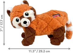 KONG Scampers Wildlife Plush Dog Toy with Low Tone Squeaker (Red Panda)