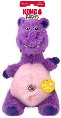 KONG Knots Belly - Soft Plush Exterior with Internal Skeleton Rope Ball and Squeaker (Hippo)