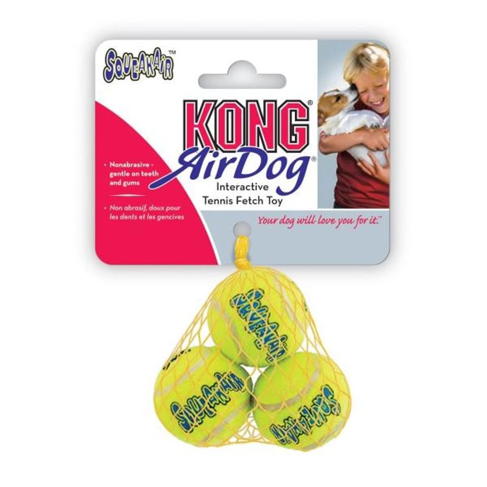 KONG Squeakair Balls, Dog Toy Premium Squeak Tennis Balls