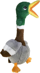 KONG Shakers Honkers Duck - Long Plush Toy with Low Tone Squeaker