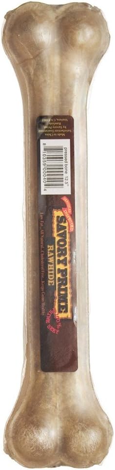 Savory Prime Bulk Pressed Bone, Natural, 12.5"