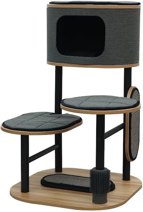 PetPals 37" High Industrial Chic Design & Stylish Modern Cat Tree, Contemporary & Urban Style Cat Tower - Large