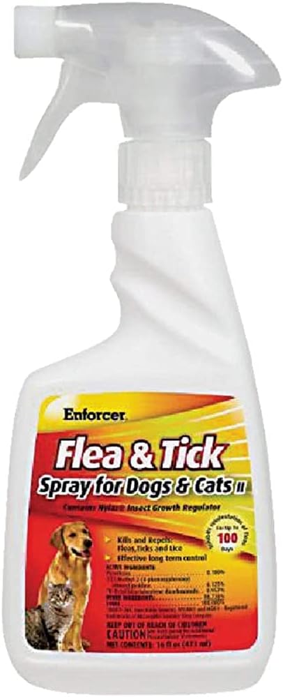 ENFORCER EFT166 Flea & Tick Spray for Dogs & Cats, 16 oz