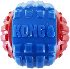 KONG CoreStrength Rattlez Ball Dog Toy Blue/Red