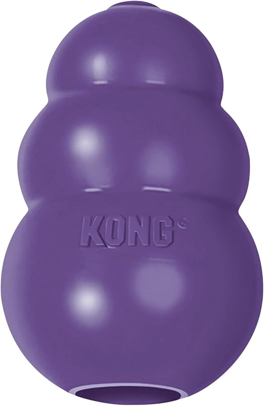 KONG Senior - Dog Toy with Gentle, Natural Rubber - Durable Dog Toy for Older Dogs - Use Treats with Stuffable Chew Toy - Treat Toy for Chewing & Fetching