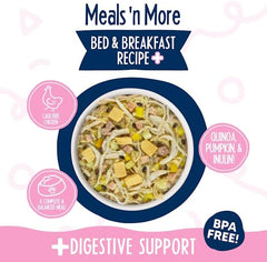 Weruva Meals 'n More Natural Wet Dog Food, Bed & Breakfast Plus Digestive Support (Pack of 12)