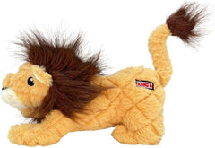 KONG Scampers Wildlife Plush Dog Toy with Low Tone Squeaker (Lion)