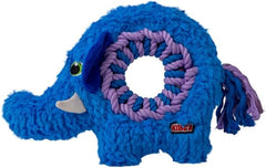 KONG Ringaroos - Interactive Rope Ring Dog Toy with Plush Squeaker - for Fetch, Tug & Cuddle