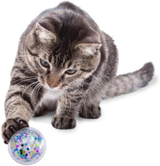 KONG Cat Active Confetti Party Ball - Rattling, Rolling Cat Toy