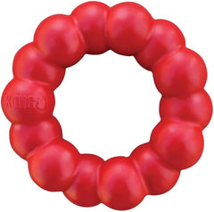 KONG Ring - Natural Rubber Ring Toy for Healthy Chewing Habits - Chew Toy Supports Dog Dental Health - Dog Toy Supports Instincts During Playtime