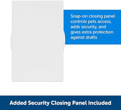 PetSafe Never Rust Plastic Doggie Door for Install in Interior and Exterior Doors or Walls, Paintable, Easy Install, Closing Panel Included