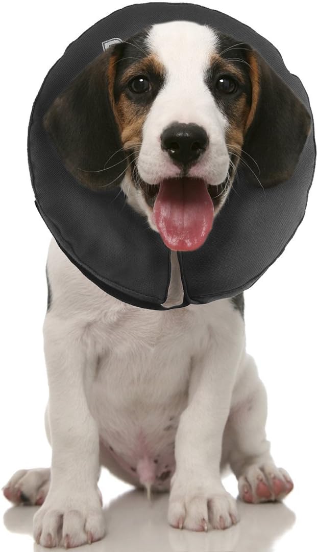 ZenPet Protective Inflatable Recovery Collar for Dogs and Cats - Soft Pet Collar