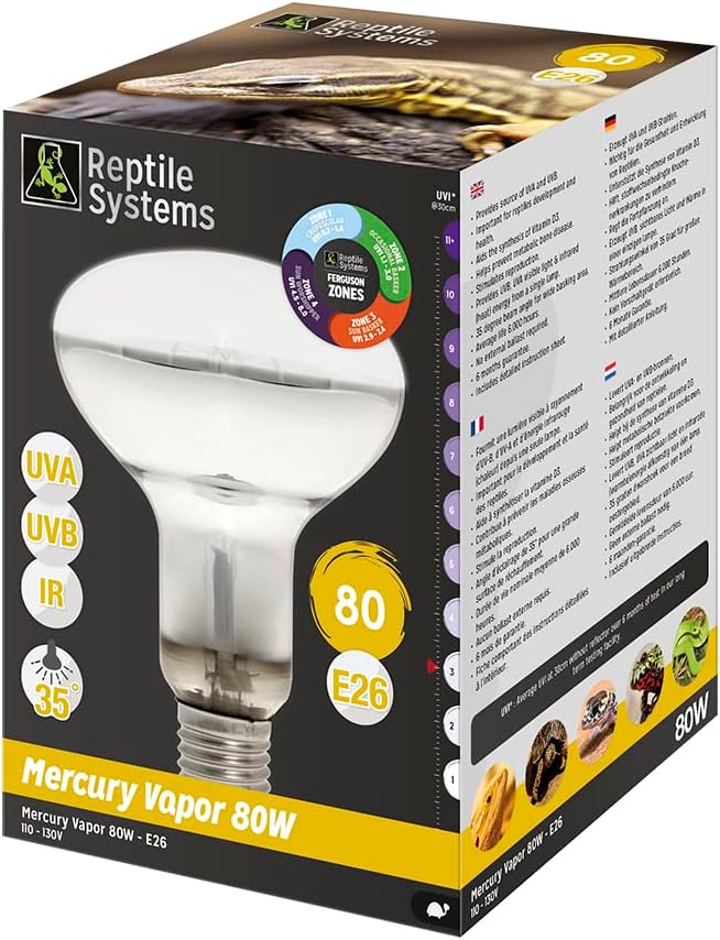 DrTims Aquatics: Mercury Vapor D3 Uv Basking Lamp