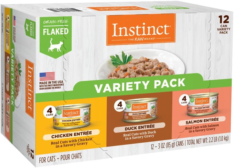 Instinct Flaked Entrée Wet Canned Cat Food - Variety Pack