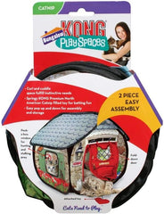 KONG PlaySpaces Bungalow Cat Hideaway - Hide and Seek Collapsible Tunnel with Toys