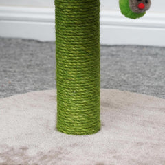 PetPals 26" Tall Double Sunflower Style Cat Scratcher with Angled Jute Scratching Pads and Post with a Toy Bee (Yellow-Sunflower)