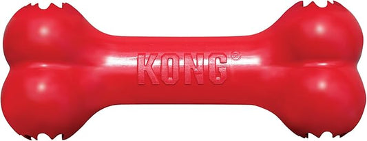 KONG Goodie Bone - Classic Durable Natural Rubber Dog Bone, Supports Mental Engagement - Treat Dispensing - Red