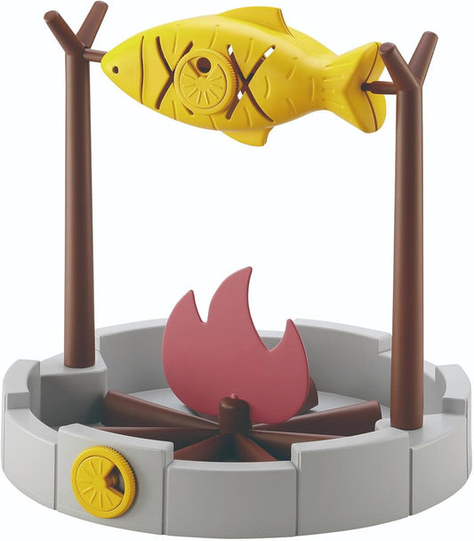 PetPals 11" High Cats Treat-Dispensing Slow Feeder,Pets Dry Food Dispenser,Cats Slow Feeding Snack Bowl, Grilled Fish Spinning Toy, Food Puzzle Cat Toy