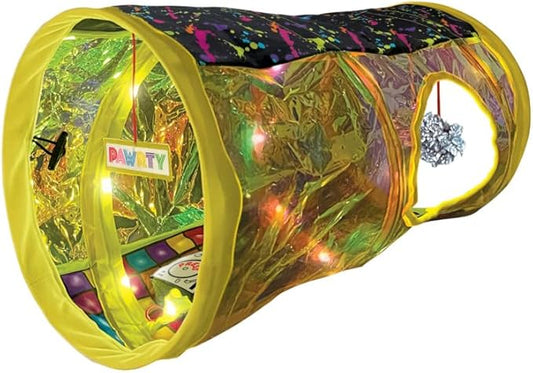 KONG Play Spaces Rave Cave - Motion Activated Tunnel with Music/Lights - for Cats