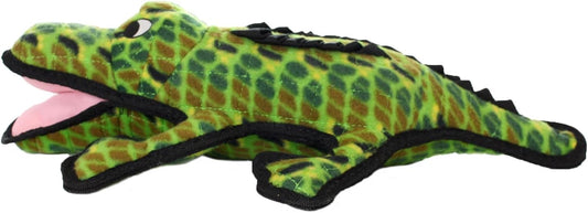 TUFFY - World's Tuffest Soft Dog Toy - Ocean Alligator-Squeakers - Multiple Layers. Made Durable, Strong & Tough. Interactive Play (Tug, Toss & Fetch). Machine Washable & Floats. (Regular)