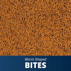 Tetra Goldfish Worm Shaped Bites Fish Food, Complete Food for All Goldfish