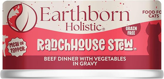 Earthborn Holistic RanchHouse Stew Grain-Free Moist Cat Food 5.5 oz Can