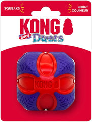 KONG Duets Duos Bouncy Dual Color Squeaky Toy fot Dogs (Ball)