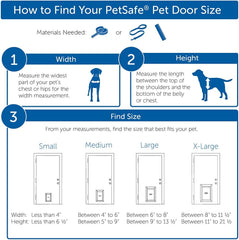 PetSafe Freedom Aluminum Pet Door for Dogs and Cats - Solid Durable Frame - Large, White, Tinted Flexible Vinyl Flap - Includes Closing Panel