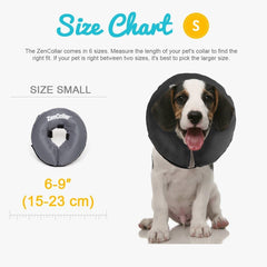 ZenPet Protective Inflatable Recovery Collar for Dogs and Cats - Soft Pet Collar