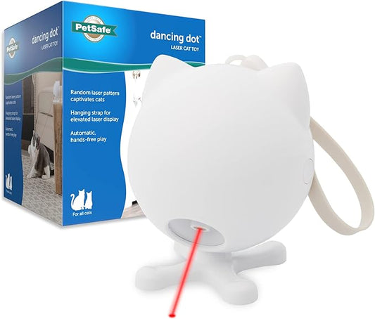 PetSafe Dancing Dot Laser Cat Toy - Interactive Playtime for Cats - 2 Play Modes