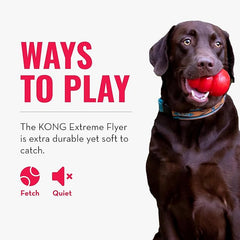 KONG Extreme Flyer - Dog Toy Supports Healthy Exercise - Soft Disc for Dogs - Toy for Fetch & Retrieve - Durable Flying Disc Dog Toy with Rebound