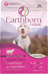 Earthborn Holistic Meadow Feast Lamb Meal & Vegetables Grain-Free Sensitive Skin & Stomach Dry Food for Adult Dogs