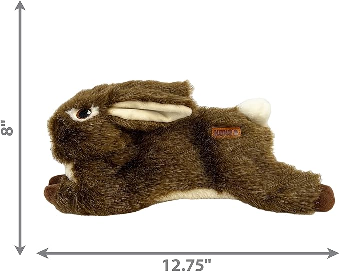 KONG Wild Low Stuff Creatures with Minimal Stuffing for Dogs (Rabbit)